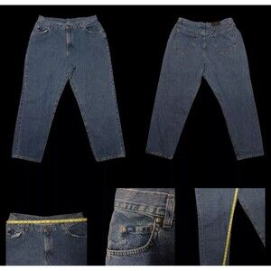 Early 90s Vintage Lee Original Mom Jeans Denim Med Wash Med Jeans Size 16 P Blue